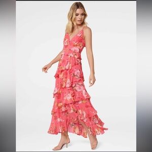 Ever New size 4 Floral, Flowy, Ruffle Strapy Sleeve Dress